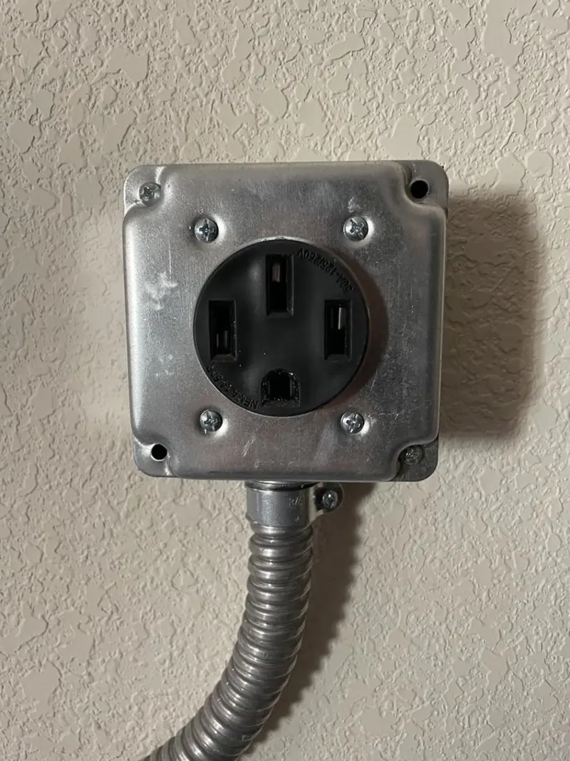NEMA 14-50 outlet installed for Smart Home Electrical in Hunters Creek Village