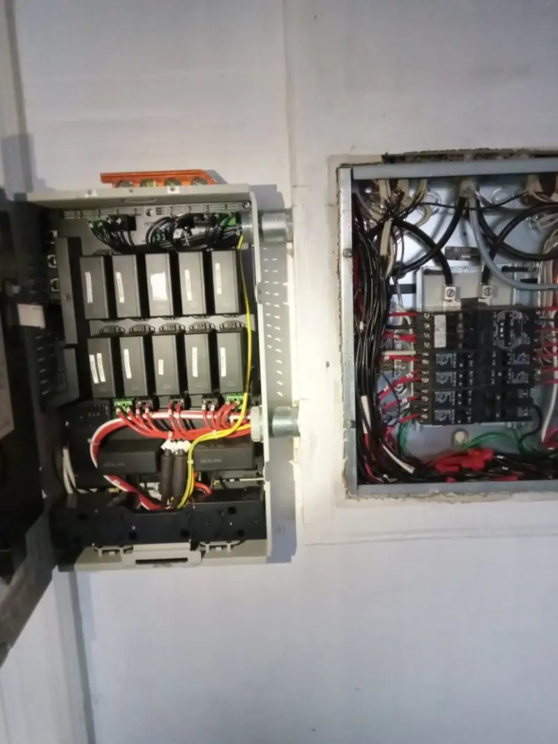 Electrical panel upgrade completed for Security Camera Wiring in Hunters Creek Village